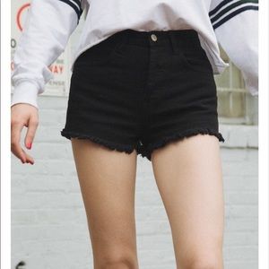 Brandy Melville Black Denim Shorts